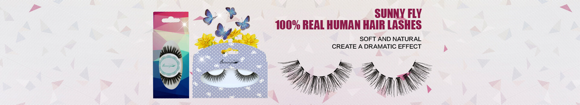100% Real Human Hair Eyelashes HH50